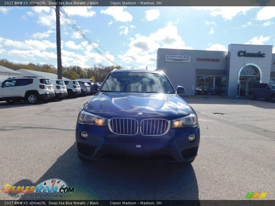 2017 BMW X3 xDrive28i Deep Sea Blue Metallic / Black Photo #2