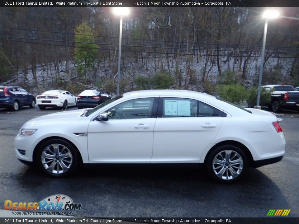 2011 Ford Taurus Limited White Platinum Tri-Coat / Light Stone Photo #5