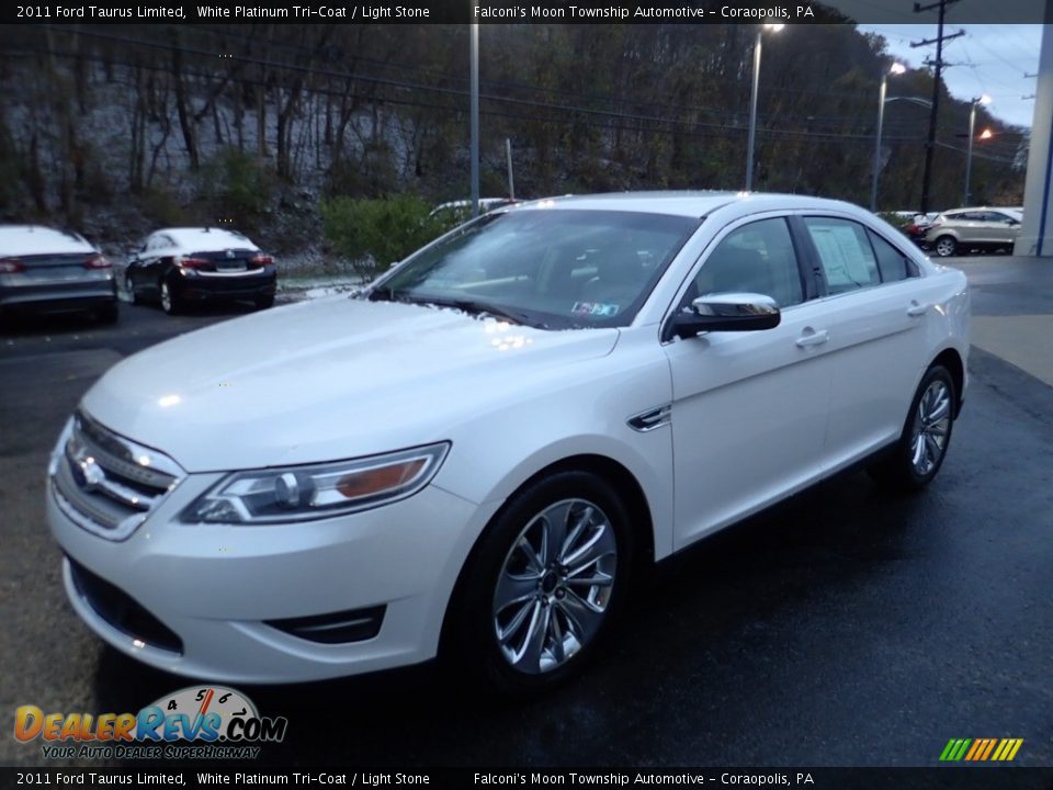 2011 Ford Taurus Limited White Platinum Tri-Coat / Light Stone Photo #6