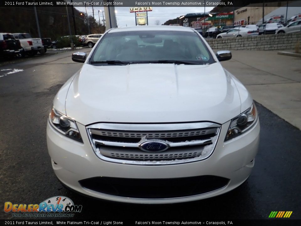 2011 Ford Taurus Limited White Platinum Tri-Coat / Light Stone Photo #7