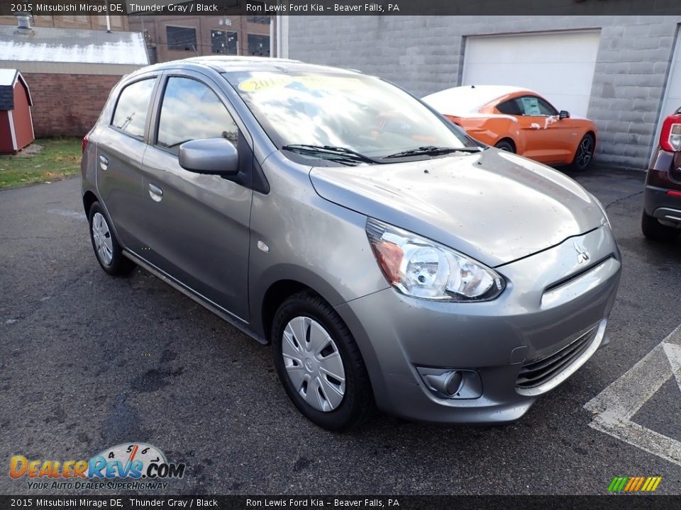 2015 Mitsubishi Mirage DE Thunder Gray / Black Photo #3