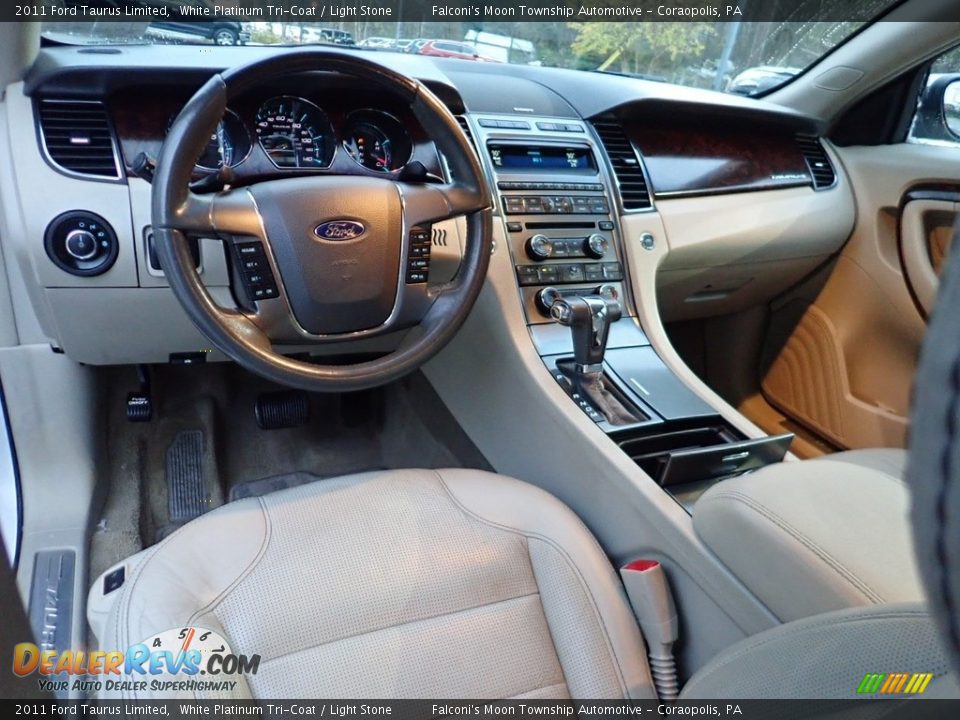 2011 Ford Taurus Limited White Platinum Tri-Coat / Light Stone Photo #17