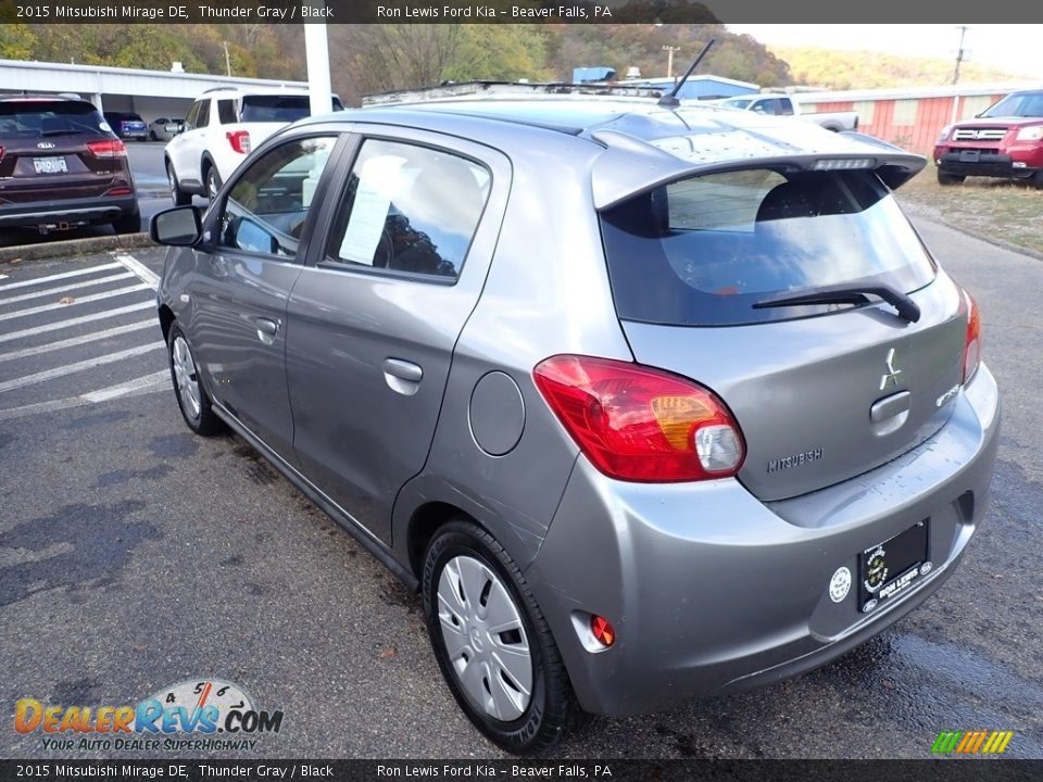 2015 Mitsubishi Mirage DE Thunder Gray / Black Photo #7