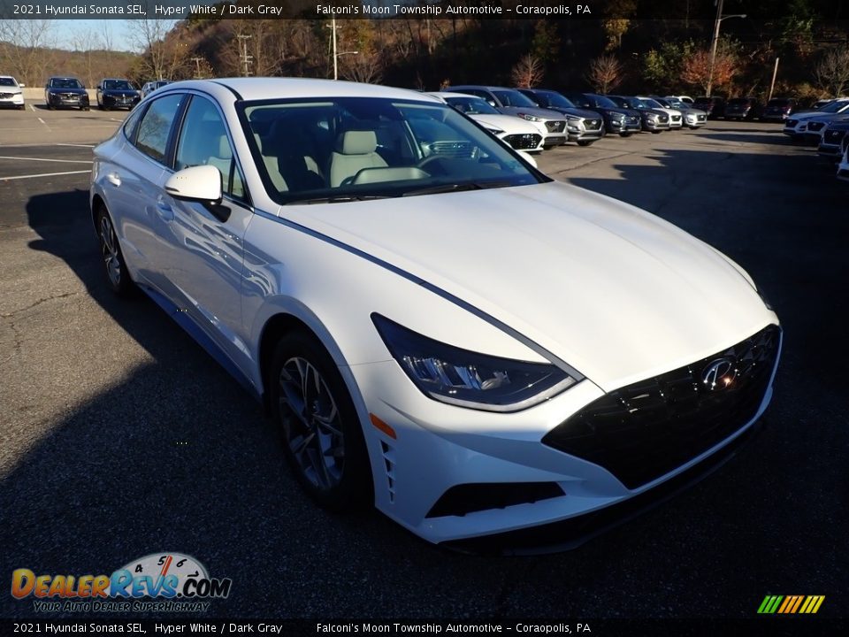 2021 Hyundai Sonata SEL Hyper White / Dark Gray Photo #3