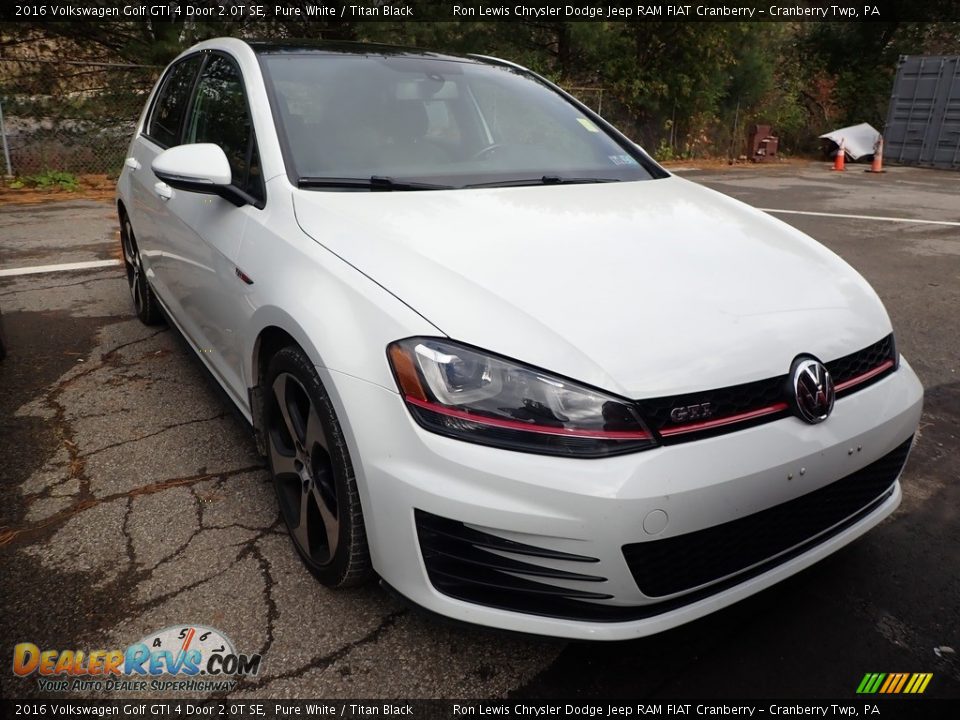 2016 Volkswagen Golf GTI 4 Door 2.0T SE Pure White / Titan Black Photo #2