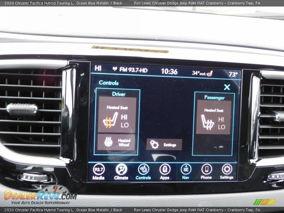 Controls of 2020 Chrysler Pacifica Hybrid Touring L Photo #17