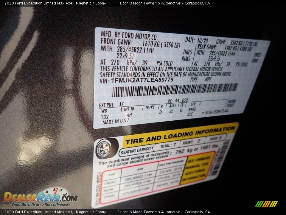 2020 Ford Expedition Limited Max 4x4 Magnetic / Ebony Photo #11