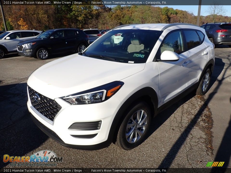 2021 Hyundai Tucson Value AWD White Cream / Beige Photo #5