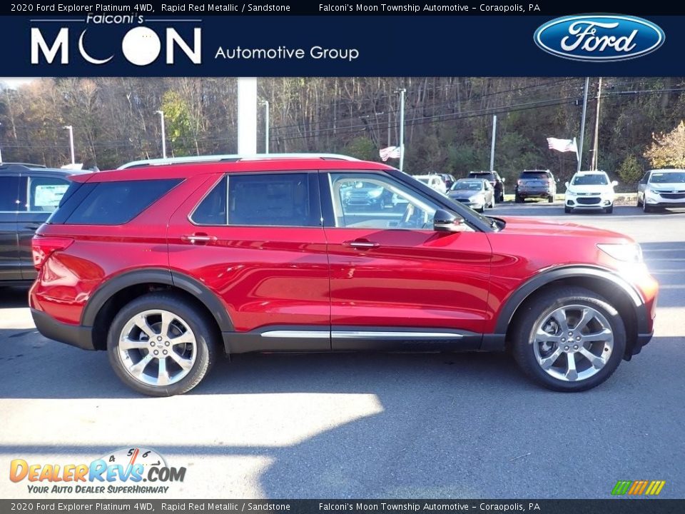 2020 Ford Explorer Platinum 4WD Rapid Red Metallic / Sandstone Photo #1