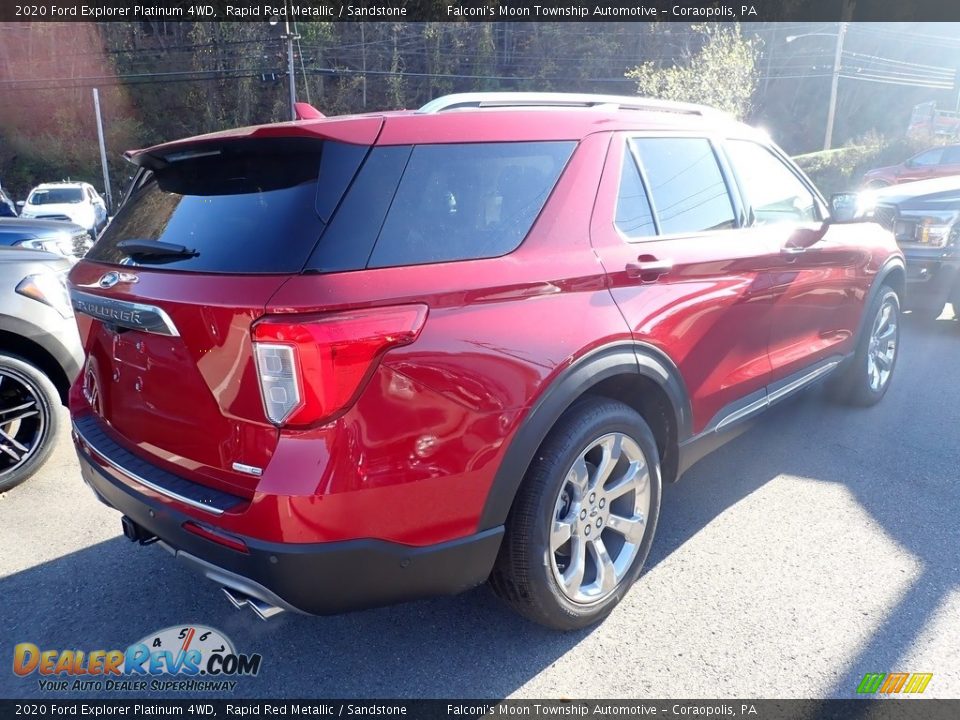 2020 Ford Explorer Platinum 4WD Rapid Red Metallic / Sandstone Photo #2