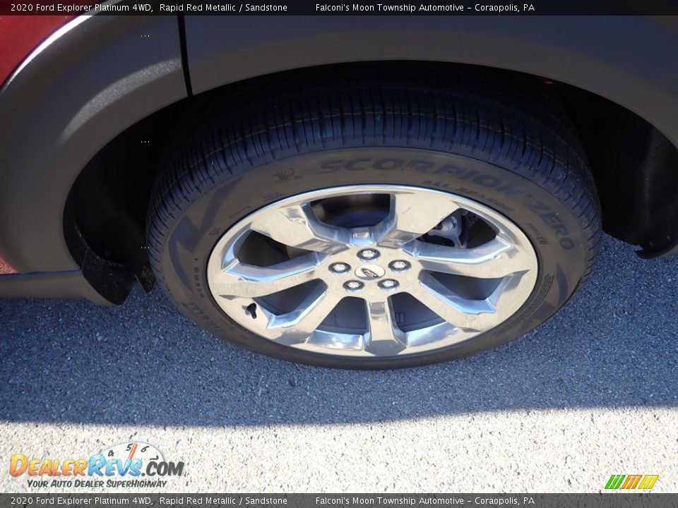 2020 Ford Explorer Platinum 4WD Rapid Red Metallic / Sandstone Photo #7