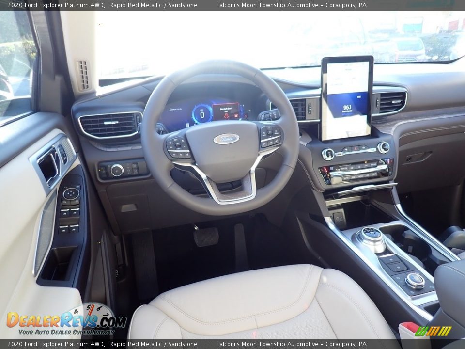 2020 Ford Explorer Platinum 4WD Rapid Red Metallic / Sandstone Photo #9