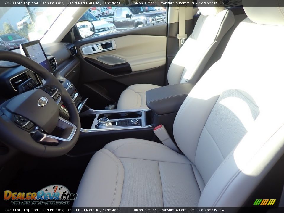2020 Ford Explorer Platinum 4WD Rapid Red Metallic / Sandstone Photo #10