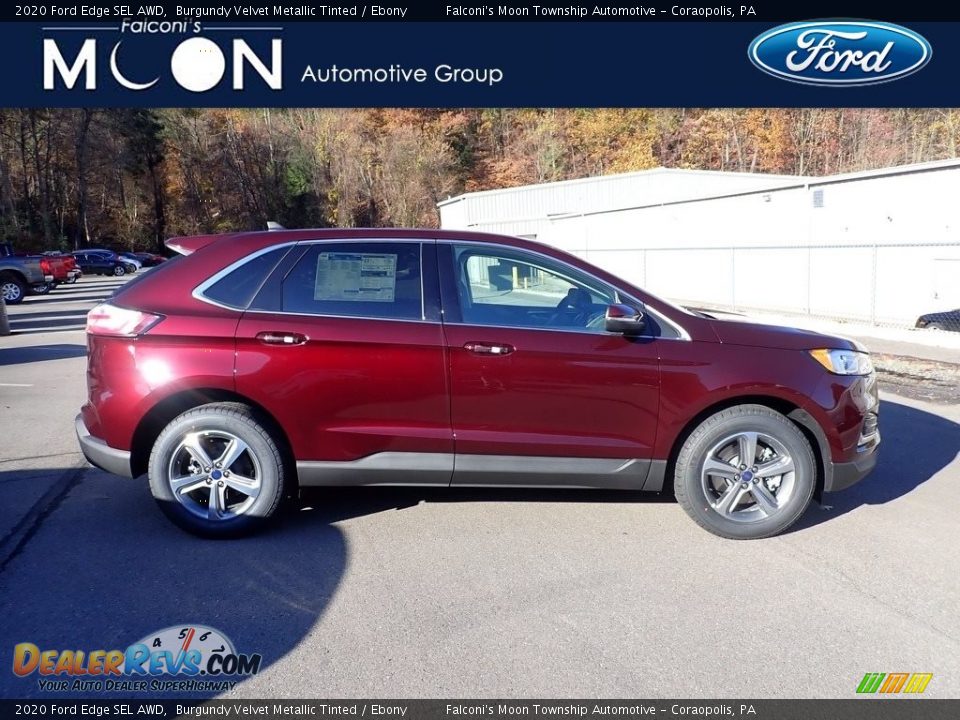 2020 Ford Edge SEL AWD Burgundy Velvet Metallic Tinted / Ebony Photo #1