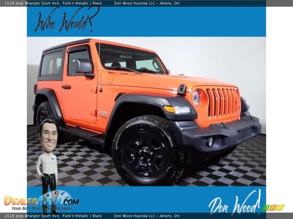 2018 Jeep Wrangler Sport 4x4 Punk'n Metallic / Black Photo #1