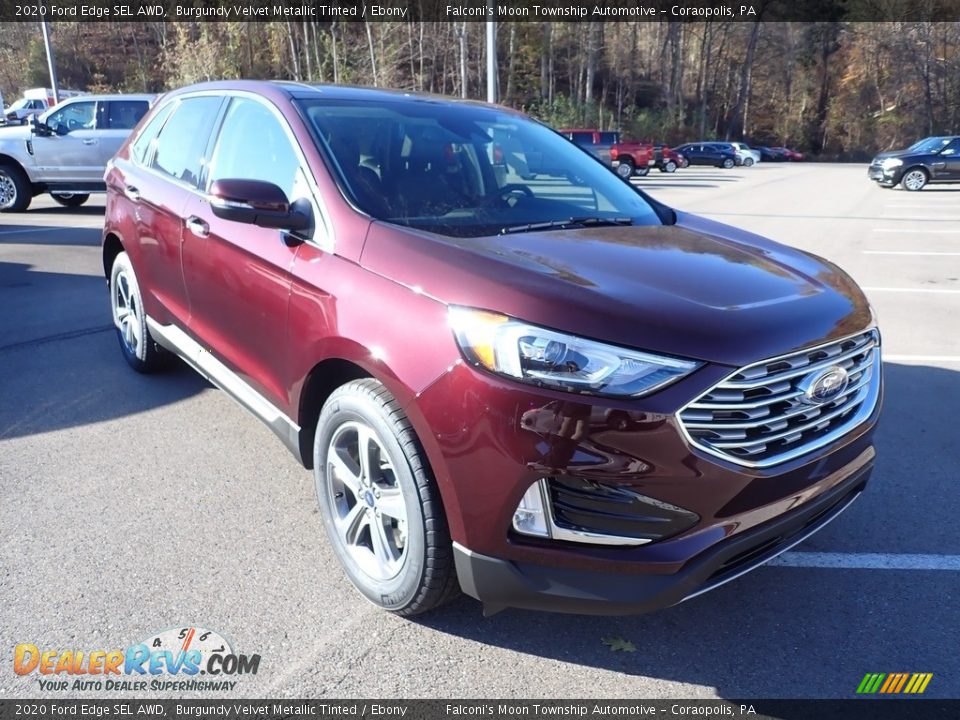 2020 Ford Edge SEL AWD Burgundy Velvet Metallic Tinted / Ebony Photo #3