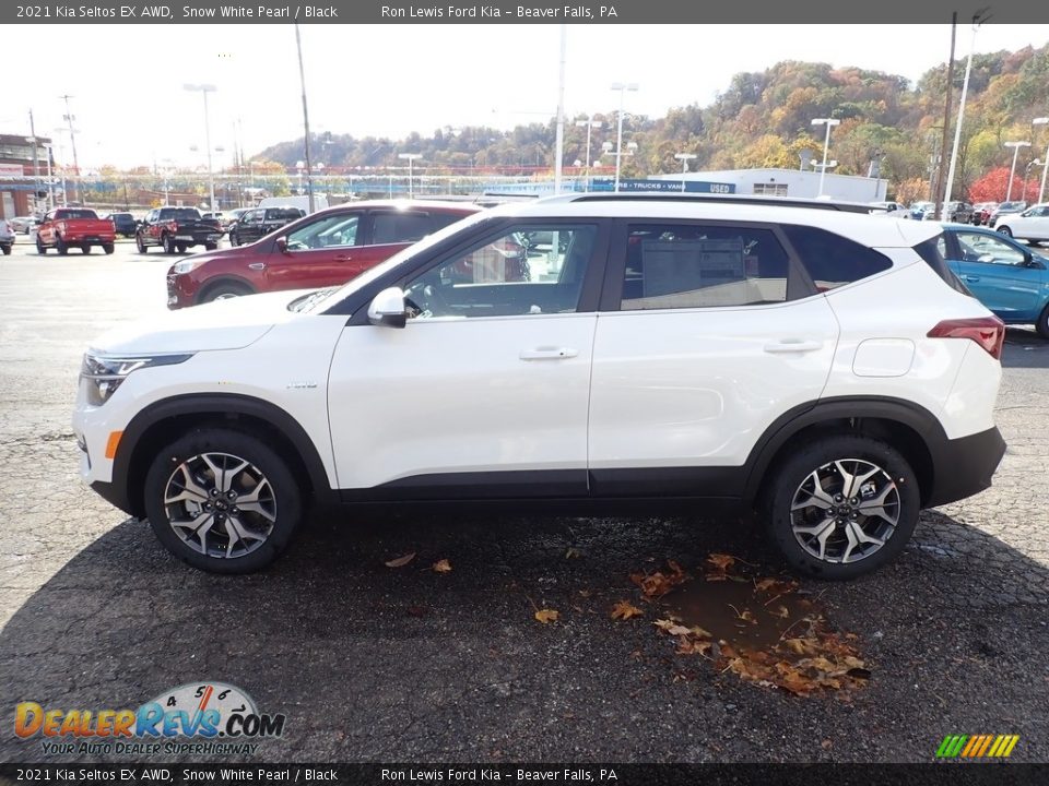 2021 Kia Seltos EX AWD Snow White Pearl / Black Photo #6