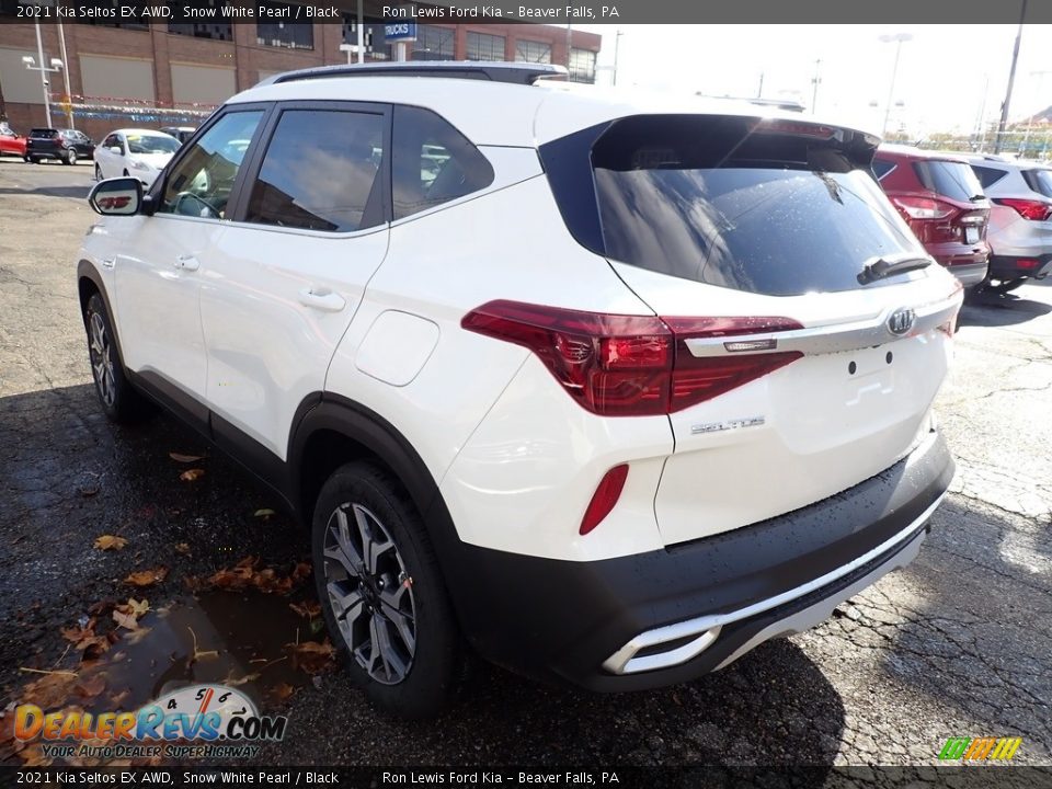 2021 Kia Seltos EX AWD Snow White Pearl / Black Photo #7