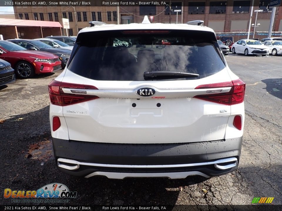 2021 Kia Seltos EX AWD Snow White Pearl / Black Photo #8