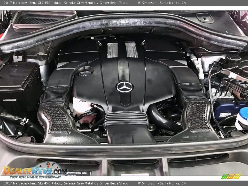 2017 Mercedes-Benz GLS 450 4Matic Selenite Grey Metallic / Ginger Beige/Black Photo #9