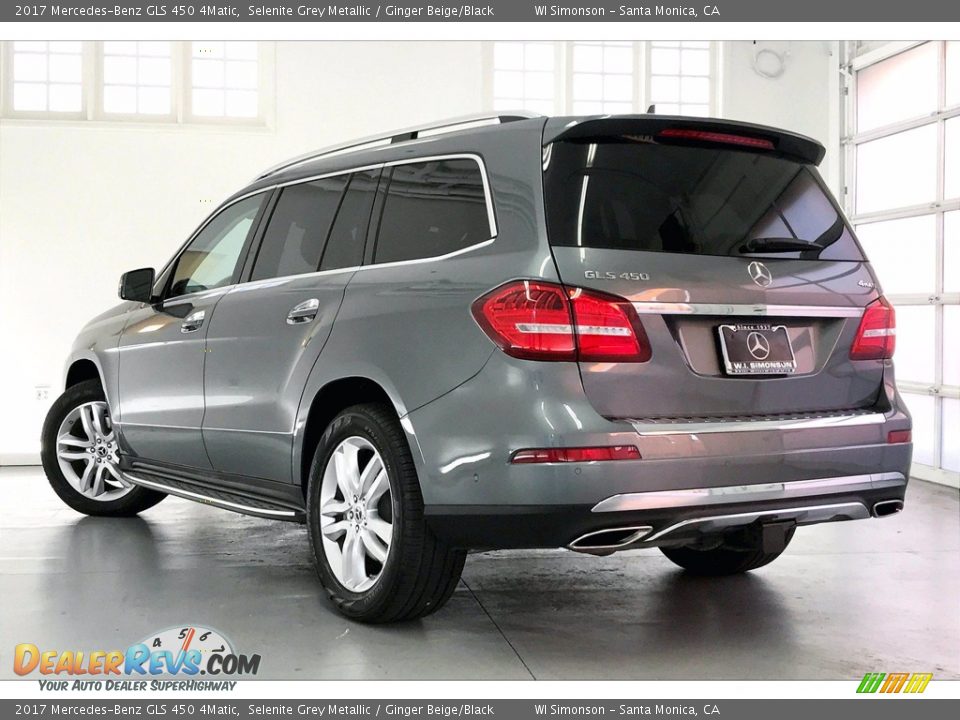 2017 Mercedes-Benz GLS 450 4Matic Selenite Grey Metallic / Ginger Beige/Black Photo #10