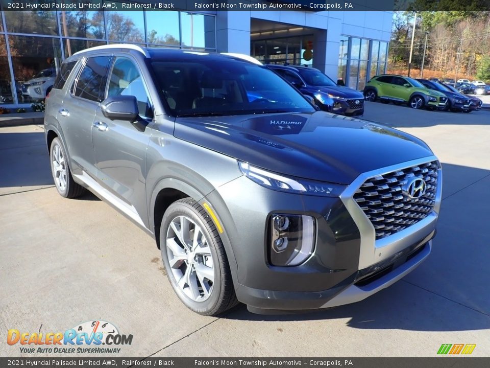 Front 3/4 View of 2021 Hyundai Palisade Limited AWD Photo #3