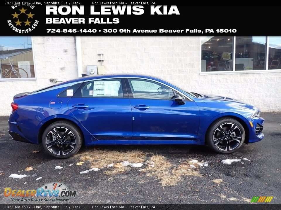 2021 Kia K5 GT-Line Sapphire Blue / Black Photo #1