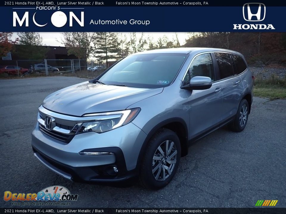 2021 Honda Pilot EX-L AWD Lunar Silver Metallic / Black Photo #1