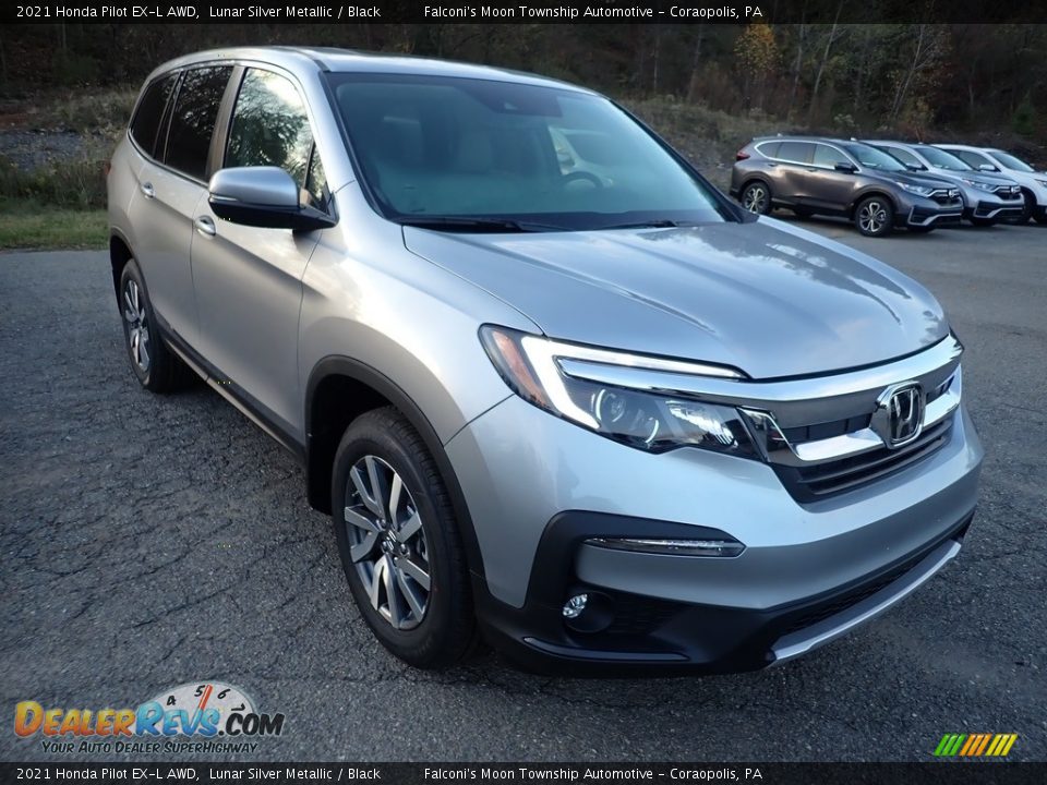 2021 Honda Pilot EX-L AWD Lunar Silver Metallic / Black Photo #6