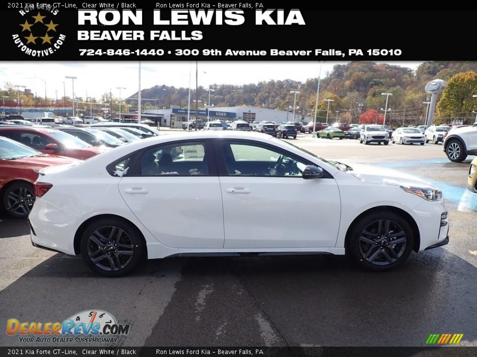 2021 Kia Forte GT-Line Clear White / Black Photo #1