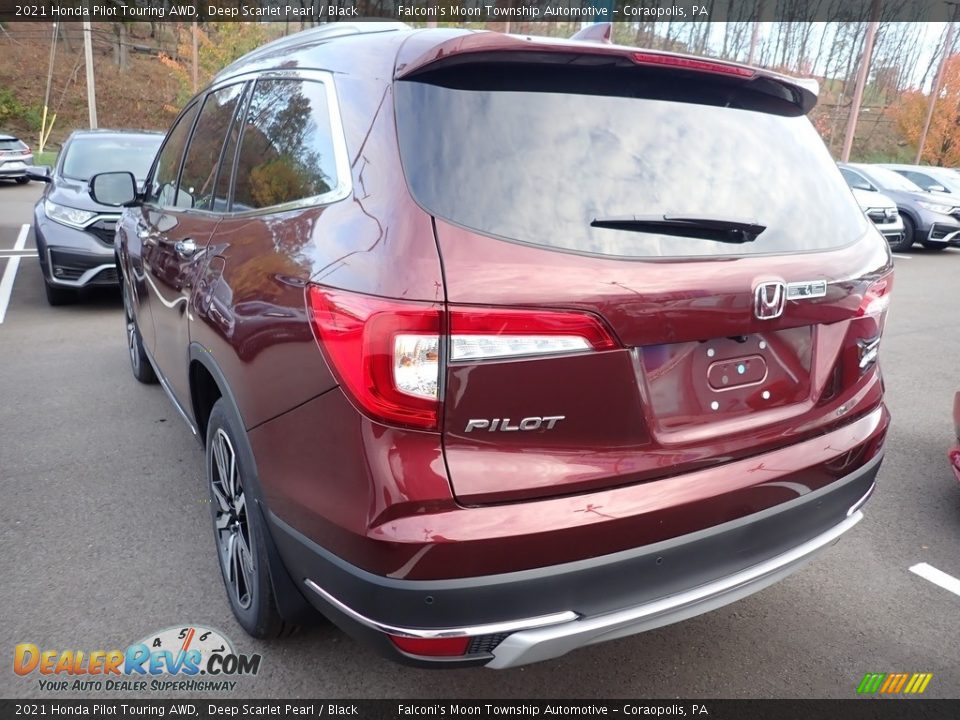 2021 Honda Pilot Touring AWD Deep Scarlet Pearl / Black Photo #4