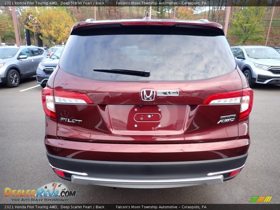 2021 Honda Pilot Touring AWD Deep Scarlet Pearl / Black Photo #5