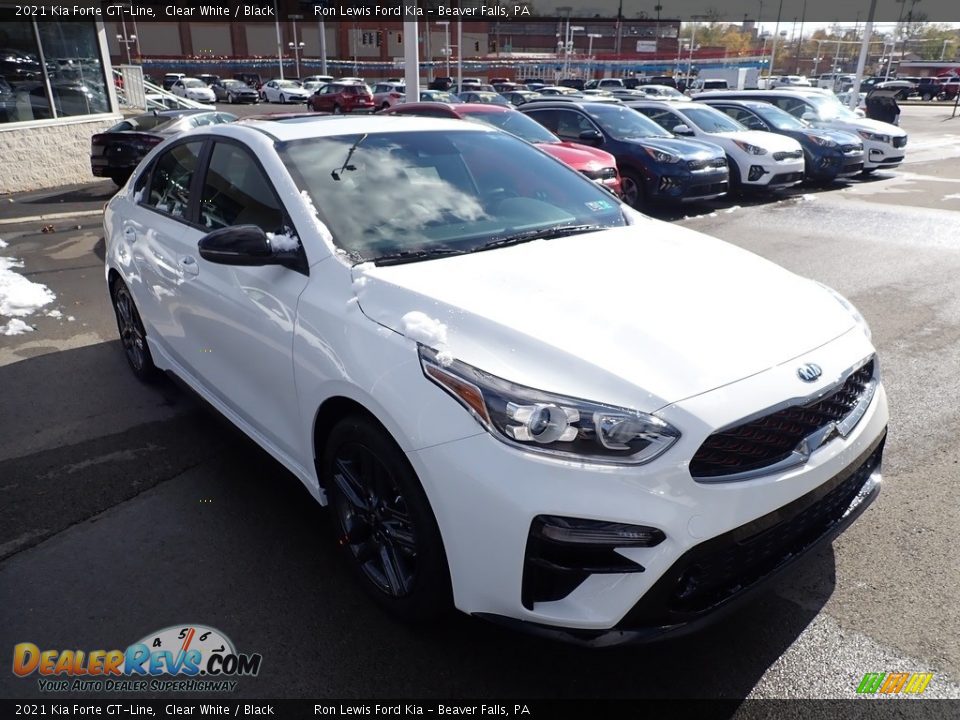 2021 Kia Forte GT-Line Clear White / Black Photo #3