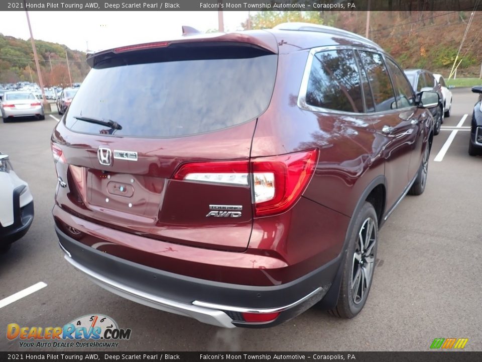 2021 Honda Pilot Touring AWD Deep Scarlet Pearl / Black Photo #6