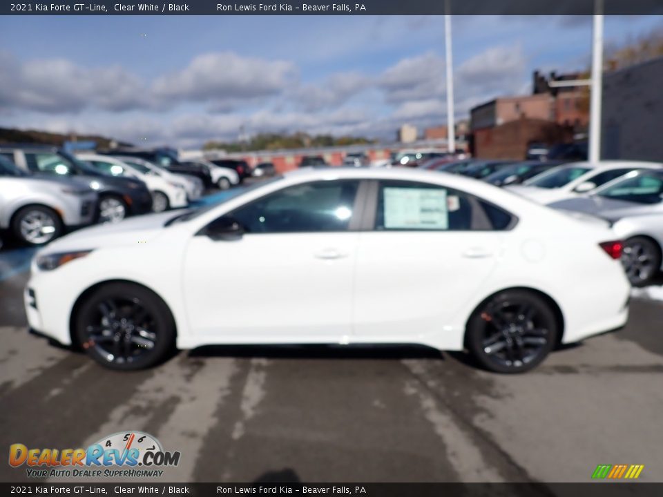 2021 Kia Forte GT-Line Clear White / Black Photo #6