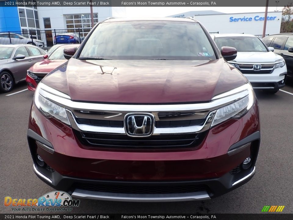 2021 Honda Pilot Touring AWD Deep Scarlet Pearl / Black Photo #8