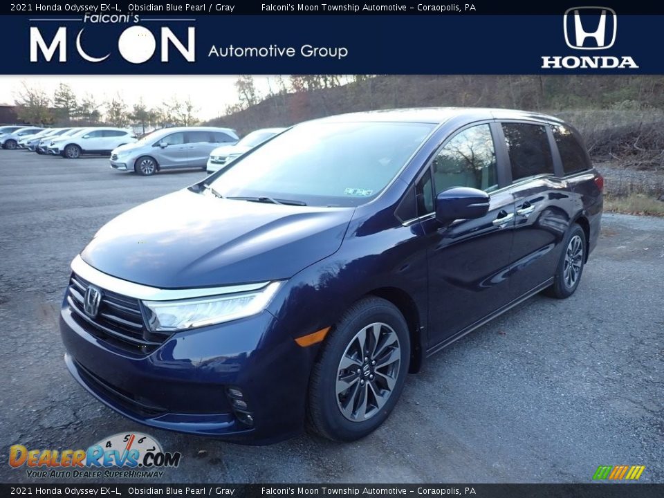 2021 Honda Odyssey EX-L Obsidian Blue Pearl / Gray Photo #1