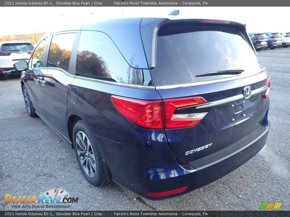 2021 Honda Odyssey EX-L Obsidian Blue Pearl / Gray Photo #3