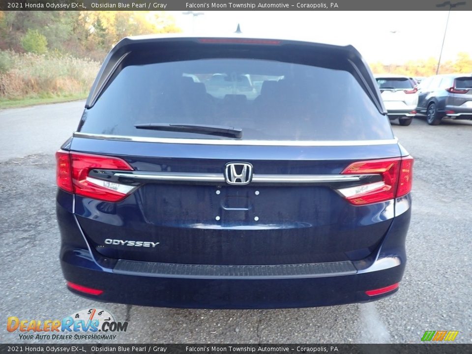2021 Honda Odyssey EX-L Obsidian Blue Pearl / Gray Photo #4