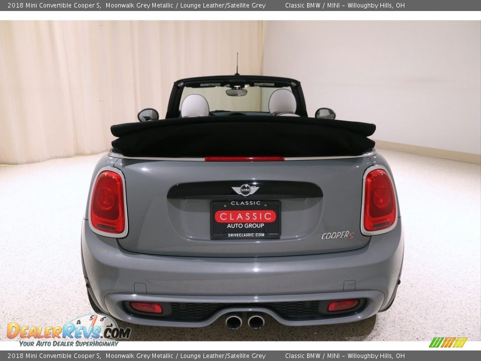 2018 Mini Convertible Cooper S Moonwalk Grey Metallic / Lounge Leather/Satellite Grey Photo #26