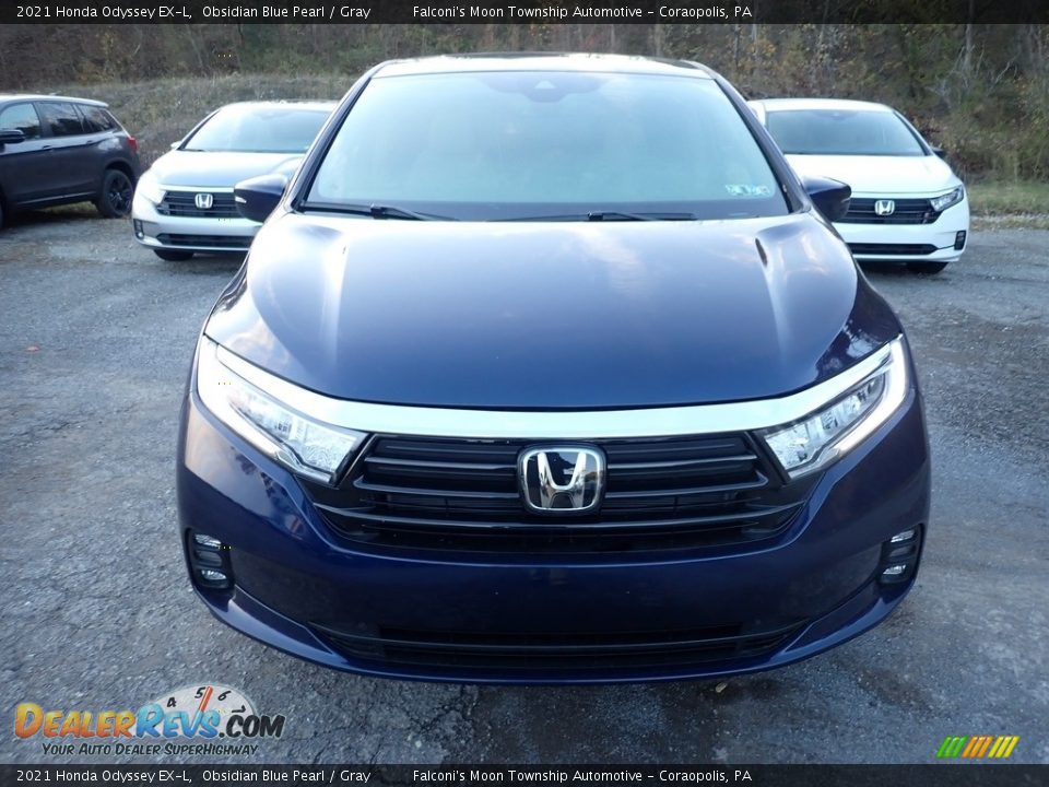 2021 Honda Odyssey EX-L Obsidian Blue Pearl / Gray Photo #7