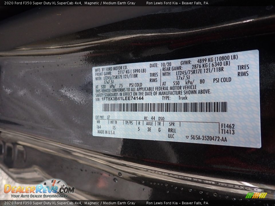 2020 Ford F350 Super Duty XL SuperCab 4x4 Magnetic / Medium Earth Gray Photo #9