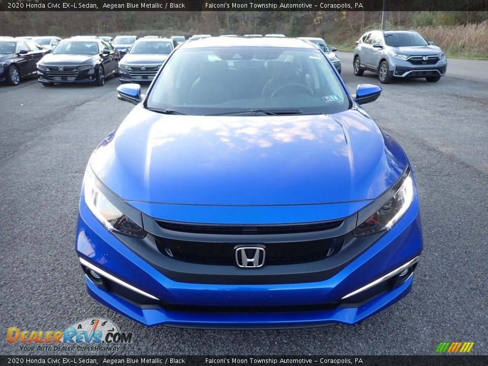 2020 Honda Civic EX-L Sedan Aegean Blue Metallic / Black Photo #7