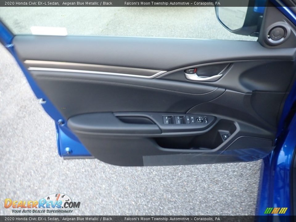 2020 Honda Civic EX-L Sedan Aegean Blue Metallic / Black Photo #11