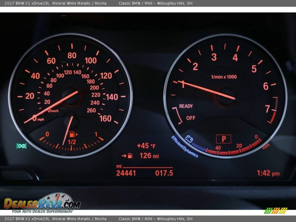 2017 BMW X1 xDrive28i Mineral White Metallic / Mocha Photo #10