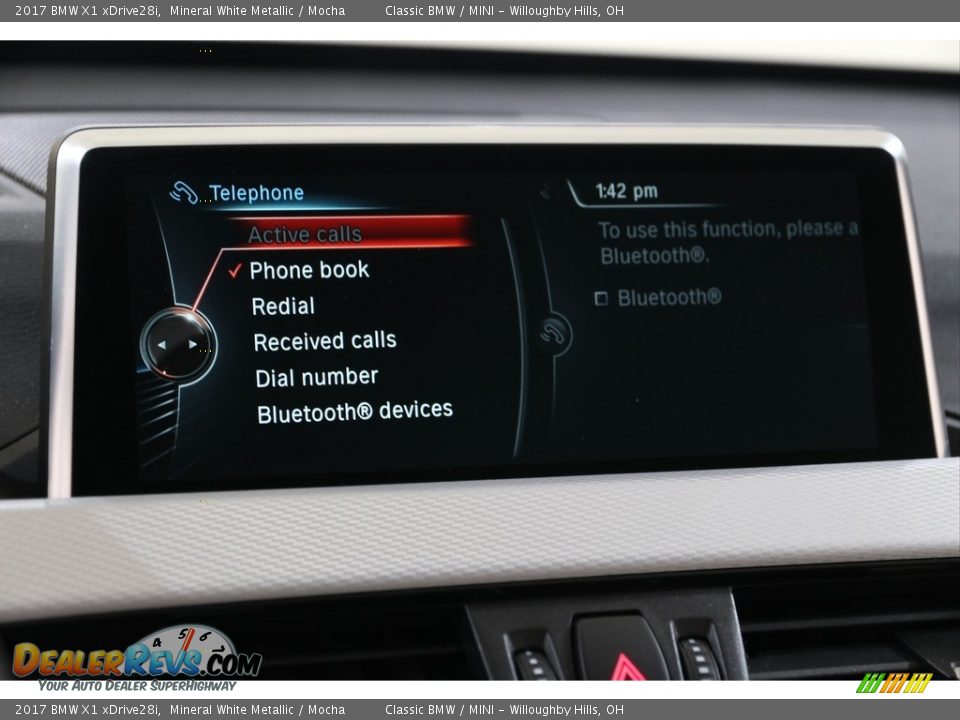 2017 BMW X1 xDrive28i Mineral White Metallic / Mocha Photo #14