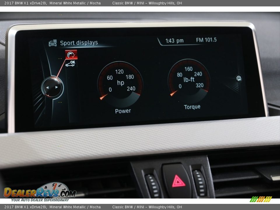2017 BMW X1 xDrive28i Mineral White Metallic / Mocha Photo #19