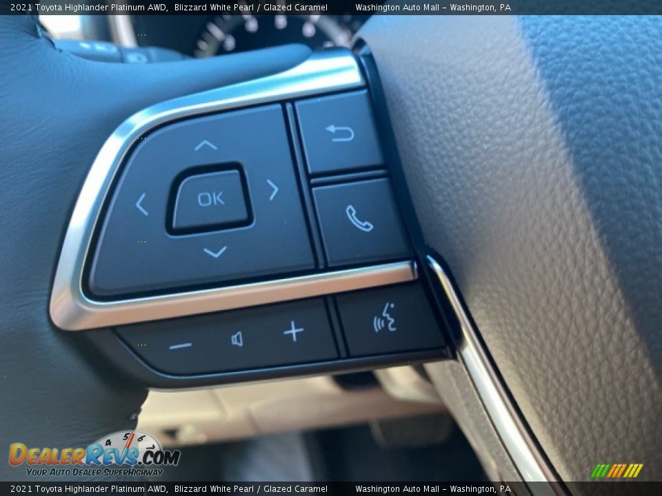 2021 Toyota Highlander Platinum AWD Steering Wheel Photo #7