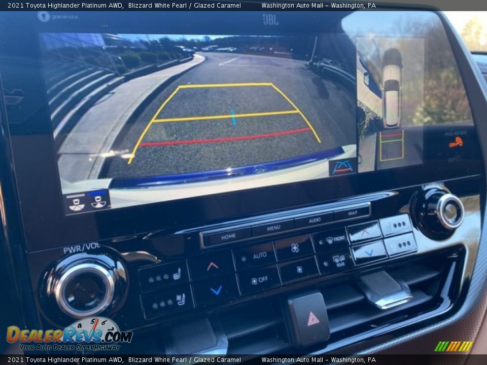 2021 Toyota Highlander Platinum AWD Blizzard White Pearl / Glazed Caramel Photo #9