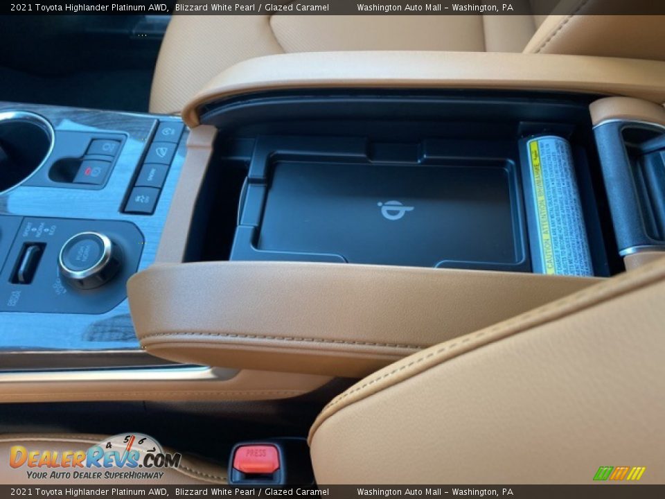 2021 Toyota Highlander Platinum AWD Blizzard White Pearl / Glazed Caramel Photo #17